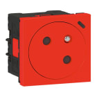 Legrand - Prise 2P+T Surface à voyant Mosaic Link raccordement latéral 2 modules - rouge