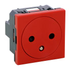Legrand - Prise de courant Surface Mosaic - 2P+T - 2 modules - rouge antimicrobien
