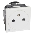 Legrand - Prise 2P+T Surface avec voyant Mosaic - bornes auto - 2 mod blanc antimicrobien