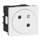 Legrand - Prise 2P+T Surface Mosaic Link raccordement latéral 2 mod - blanc antimicrobien
