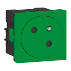 Legrand - Prise de courant 2P+T Surface Mosaic Link raccordement latéral 2 modules - vert