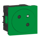 Legrand - Prise de courant 2P+T Surface Mosaic Link raccordement latéral 2 modules - vert