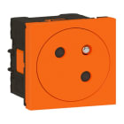 Legrand - Prise de courant 2P+T Surface Mosaic Link raccordement latéral 2 modules -orange