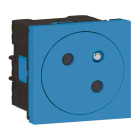 Legrand - Prise de courant 2P+T Surface Mosaic Link raccordement latéral 2 modules - bleu