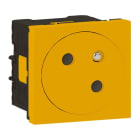 Legrand - Prise de courant 2P+T Surface Mosaic Link raccordement latéral 2 modules - jaune