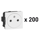 Legrand - Prise de courant Surface (x200) Mosaic - 2P+T - 2 modules - blanc
