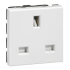 Legrand - Prise de courant 2P+T 13A standard britannique Mosaic 2 modules - blanc