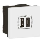 Legrand - Prise USB Type-A + USB Type-C 3A 15W Mosaic Link 230V - 2 modules blanc