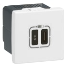 Legrand - Prise simple USB Mosaic Type-C 3A 30W power delivery 2 modules - blanc