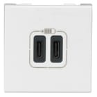 Legrand - Prises 2 USB Type-C 3A 5V= 15W Mosaic 2 modules 230V - blanc