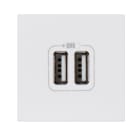 Legrand - Prises 2 USB Type-A 2,4A 5V= 15W Mosaic 2 modules 230V - blanc