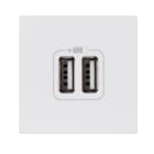 Legrand - Prises 2 USB Type-A 2,4A 5V= 15W Mosaic 2 modules 230V - blanc