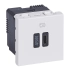 Legrand - Prise simple USB Mosaic Type-C 45W Power Delivery 2 modules - blanc