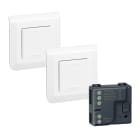 Legrand - Prêt à poser Mosaic 2 commandes sans fils sans pile + 1 micromodule - blanc