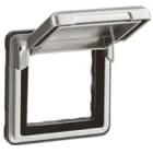 Legrand - Adaptateur avec volet Soliroc IP55 IK10 pour mécanismes Mosaic 2 modules