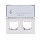 Legrand - Plastron Mosaic - pour 2 connecteurs UTP Systimax - 2 modules - blanc