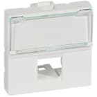 Legrand - Plastron Mosaic - pour 1 connecteur Keystone - 2 modules - blanc