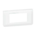 Legrand - Plaque de finition horizontale Mosaic pour 4 modules blanc antimicrobien