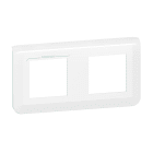 Legrand - Plaque de finition horizontale Mosaic pour 2x2 modules blanc antimicrobien