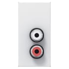 Legrand - Prise 2 RCA femelle Mosaic 1 module pour liaison audio stéréo - blanc