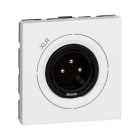 Legrand - Prise XLR 3 pôles mâle Mosaic - liaison stéréo tous périphériques - blanc - 2mod