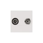 Legrand - Prise TV-R Mosaic 2 modules pour maintenance d'installation - blanc