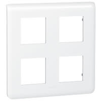 Legrand - Plaque Mosaic 2x2x2 modules - blanc