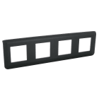 Legrand - Plaque de finition horizontale Mosaic pour 4x2 modules - noir