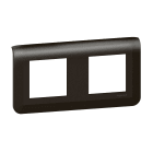 Legrand - Plaque de finition horizontale Mosaic pour 2x2 modules noir mat