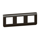 Legrand - Plaque de finition horizontale Mosaic pour 3x2 modules noir mat