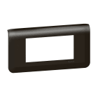 Legrand - Plaque de finition horizontale Mosaic pour 4 modules noir mat