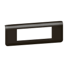 Legrand - Plaque de finition horizontale Mosaic pour 6 modules noir mat