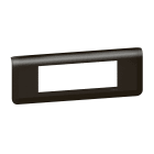 Legrand - Plaque de finition horizontale Mosaic pour 6 modules noir mat