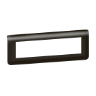 Legrand - Plaque de finition horizontale Mosaic pour 8 modules noir mat