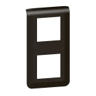 Legrand - Plaque de finition verticale Mosaic pour 2x2 modules noir mat