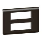 Legrand - Plaque de finition Mosaic pour 2x6 modules noir mat