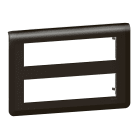 Legrand - Plaque de finition Mosaic pour 2x8 modules noir mat