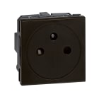 Legrand - Prise de courant 2P+T Surface Mosaic bornes automatiques 2 modules - noir mat