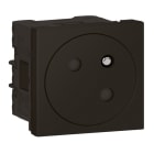 Legrand - Prise de courant 2P+T Surface Mosaic Link raccordement latéral 2modules noir mat