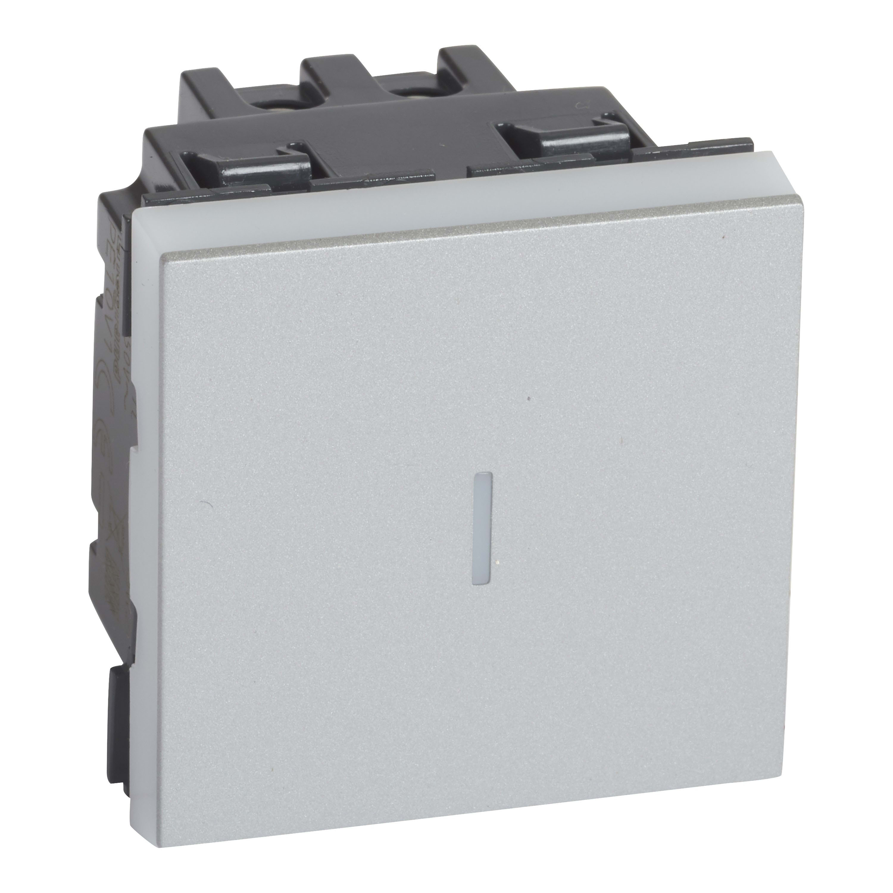 Legrand - Permutateur 10AX 250V~ Mosaic 2 modules - alu