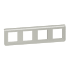 Legrand - Plaque de finition horizontale Mosaic pour 4x2 modules alu