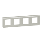 Legrand - Plaque de finition horizontale Mosaic pour 4x2 modules alu