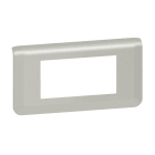 Legrand - Plaque de finition horizontale Mosaic pour 4 modules alu