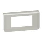 Legrand - Plaque de finition horizontale Mosaic pour 4 modules alu