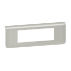 Legrand - Plaque de finition horizontale Mosaic pour 6 modules alu