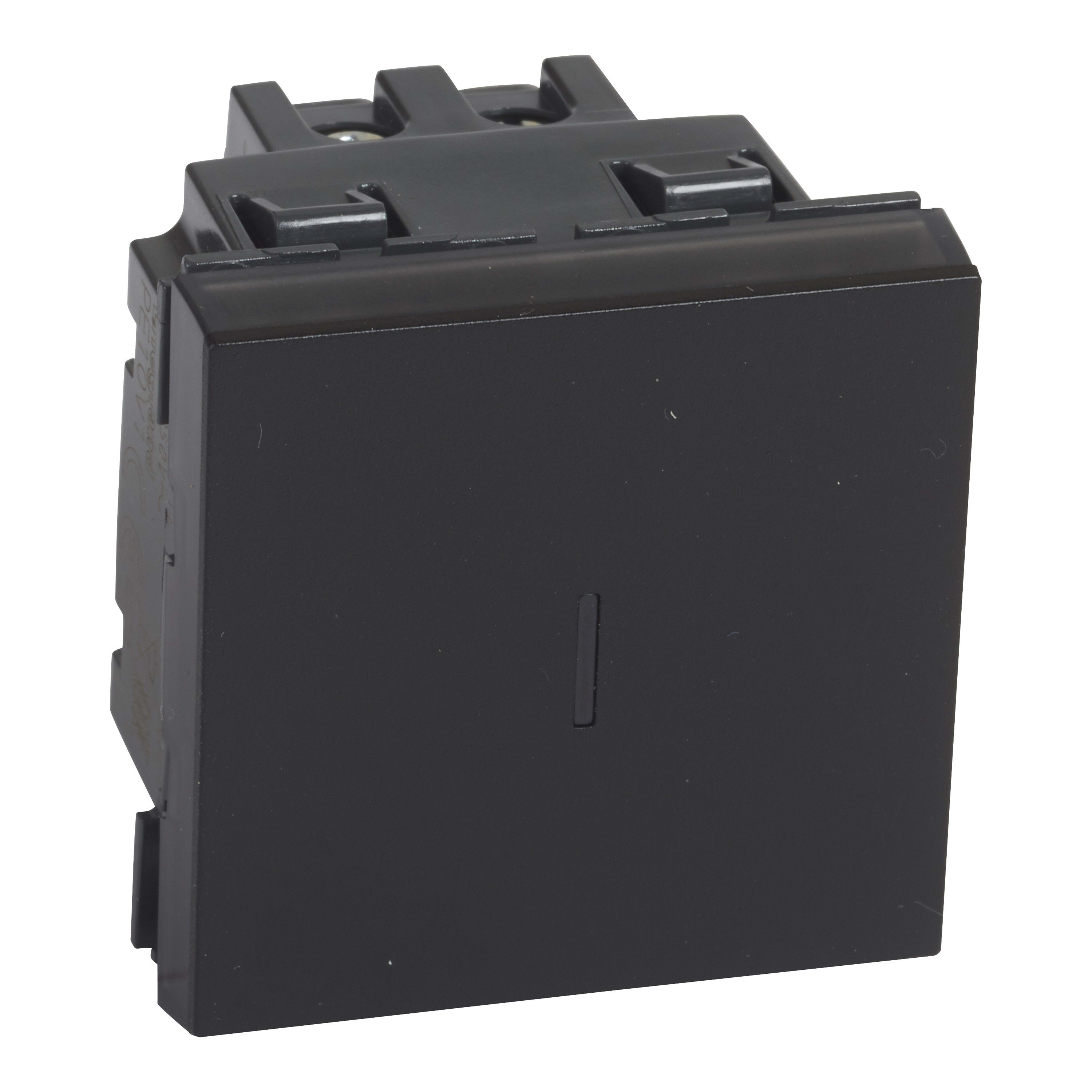 Legrand - Permutateur 10AX 250V~ Mosaic 2 modules - noir mat