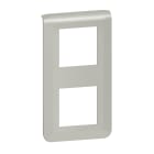 Legrand - Plaque de finition verticale Mosaic pour 2x2 modules alu