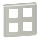Legrand - Plaque de finition Mosaic pour 2x2x2 modules alu