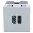 Legrand - Prise simple USB Mosaic Type-C 3A 30W power delivery 2 modules - alu
