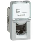 Legrand - Prise RJ45 catégorie 6A STP à blindage métal Mosaic 1 module - alu
